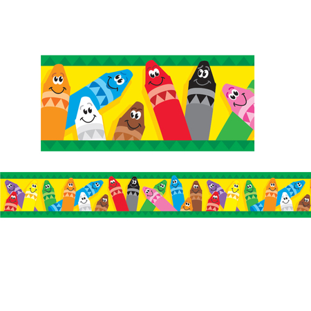 TREND ENTERPRISES Colorful Crayons Bolder Borders®, 35.75 Feet/Pack, PK6 T85041